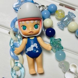 Shark Girl Key Beaded Chain/Bag Pendant